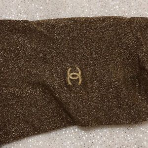 GOLD GLITTER CHANEL STOCKINGS